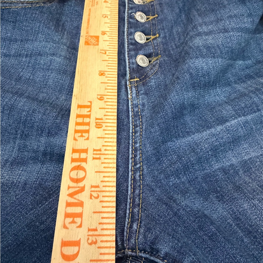 Forever 21 Jeans Womens 28 Blue High Rise Wide Leg Medium Wash Button Fly Denim - Picture 7 of 12